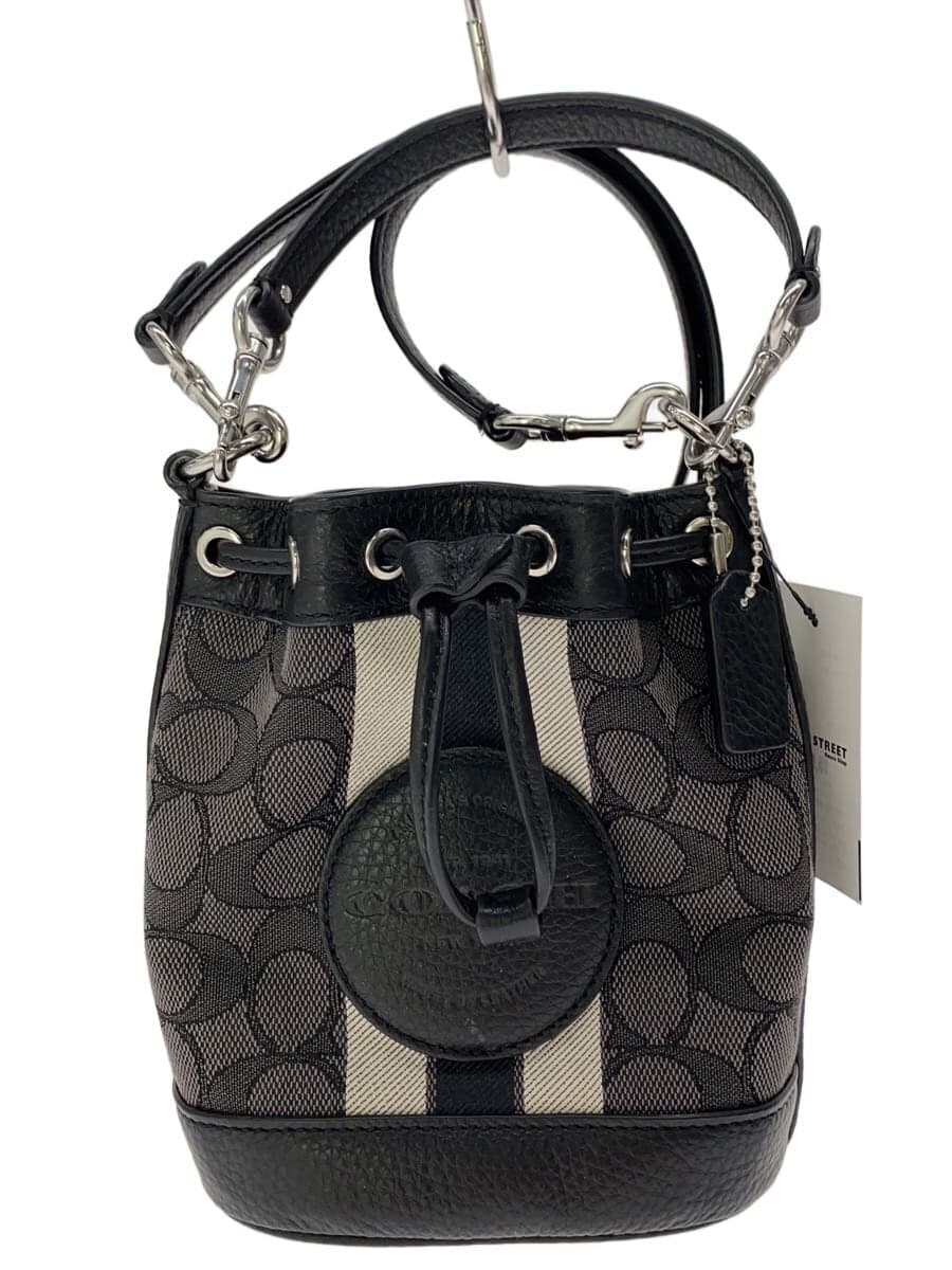 COACH Shoulder Bag Leather BLK C8322
