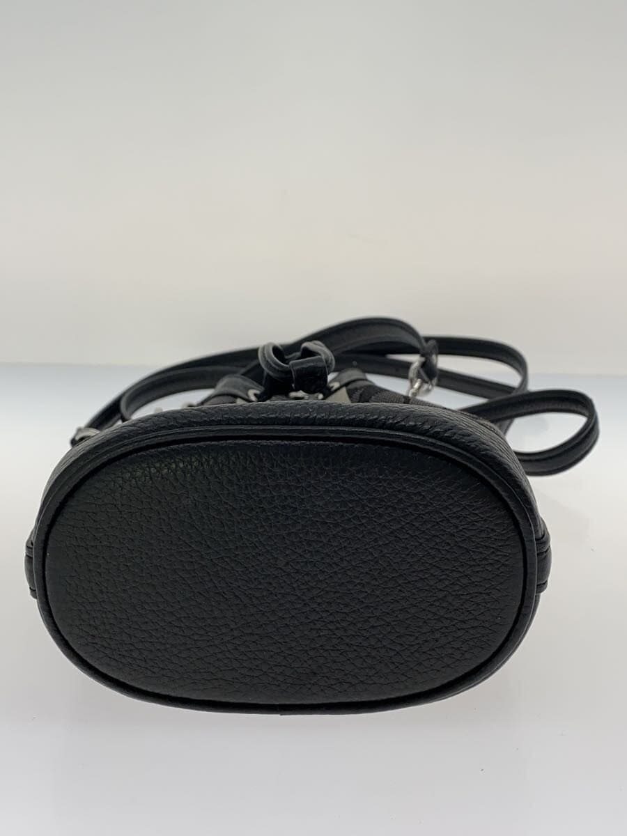 COACH Shoulder Bag Leather BLK C8322 4