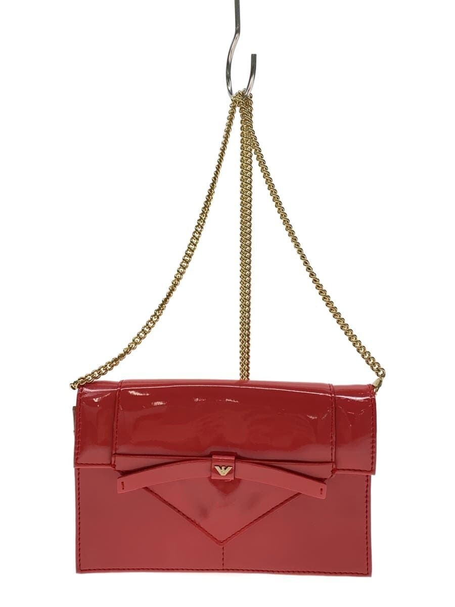 EMPORIO ARMANI Handbag Patent Leather PNK Solid