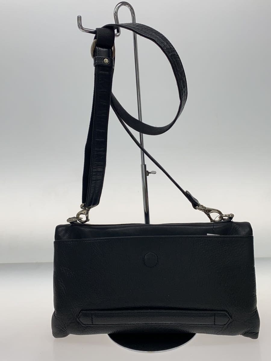 FIVE WOODS Shoulder Bag Leather Black Solid 3