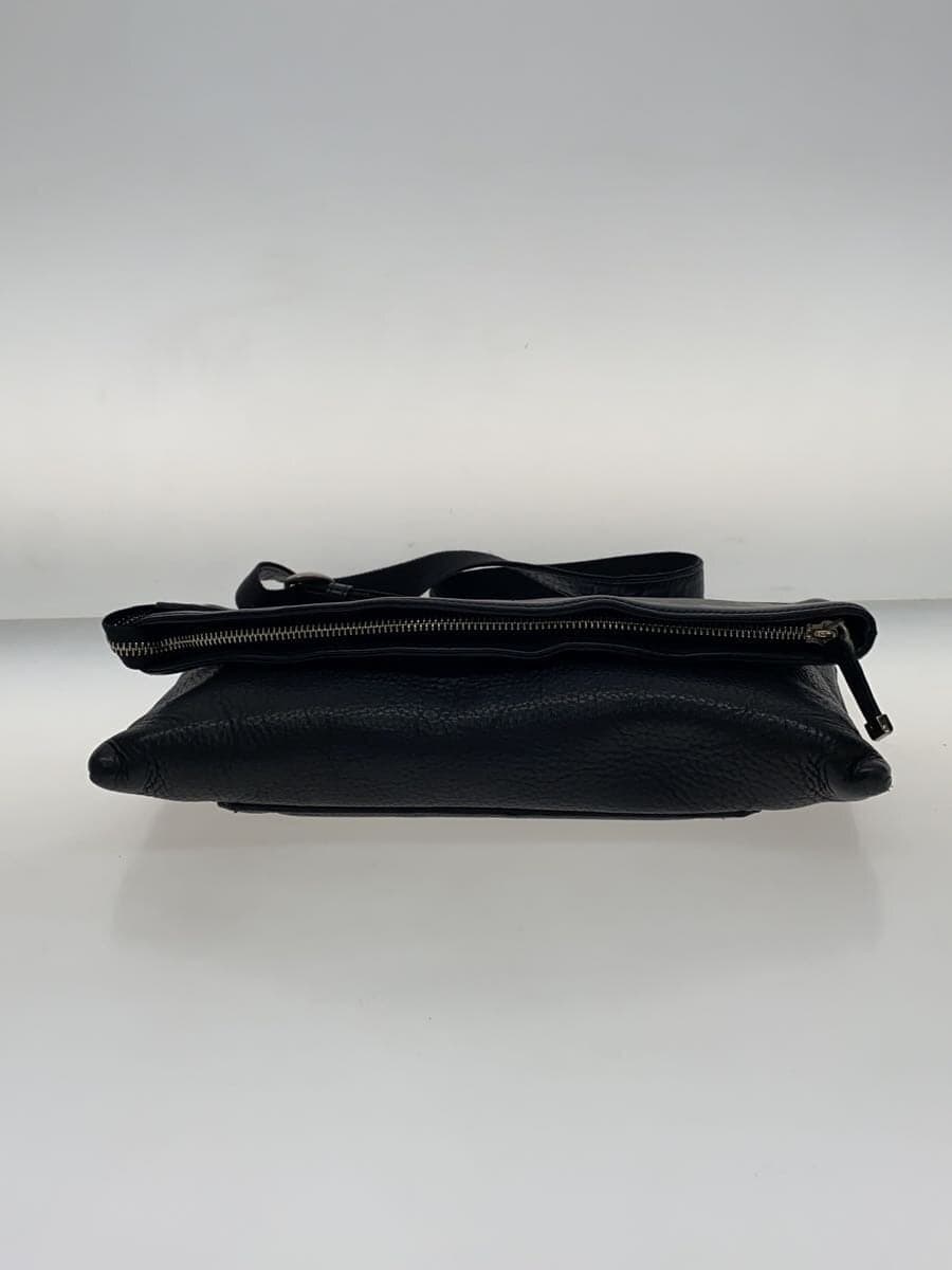 FIVE WOODS Shoulder Bag Leather Black Solid 4