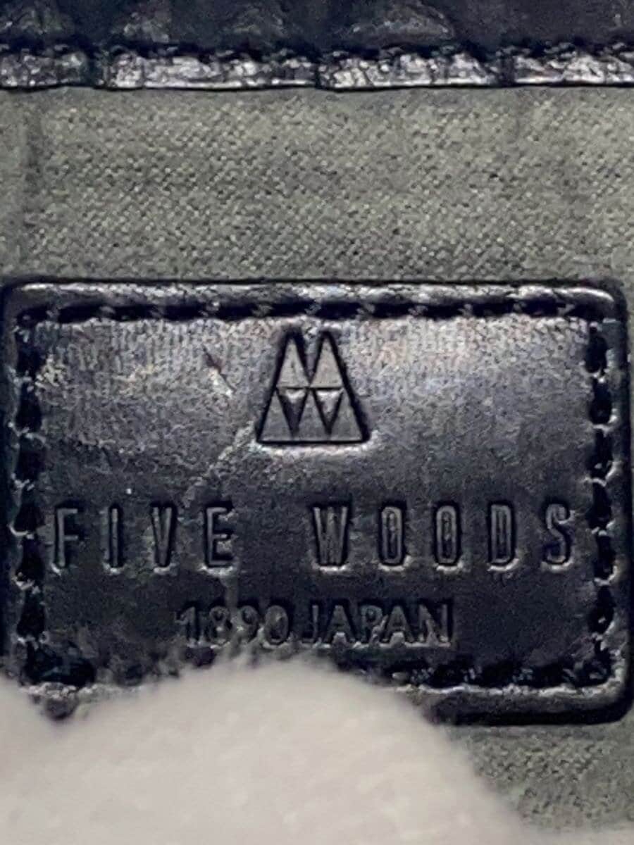FIVE WOODS Shoulder Bag Leather Black Solid 5