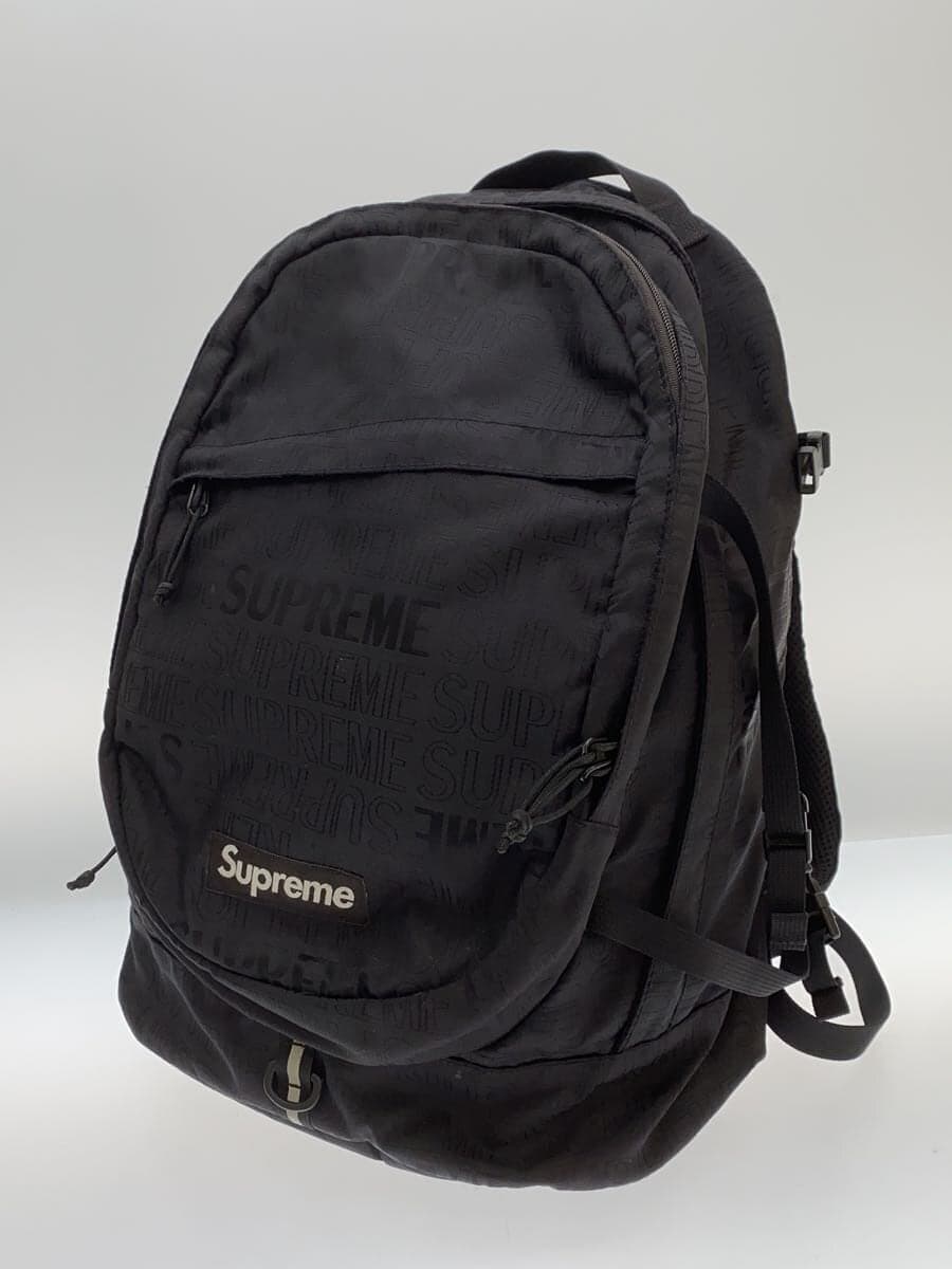 Supreme Backpack Nylon BLK All Over Pattern 19SS Consider Condition Stain、Fray 2