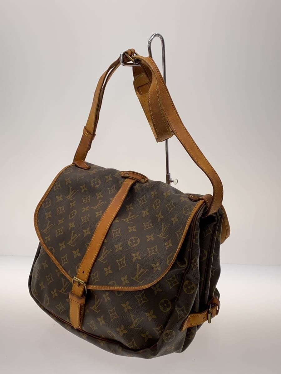 LOUIS VUITTON1)Saumur 35_Monogram Canvas PVC BRW 2