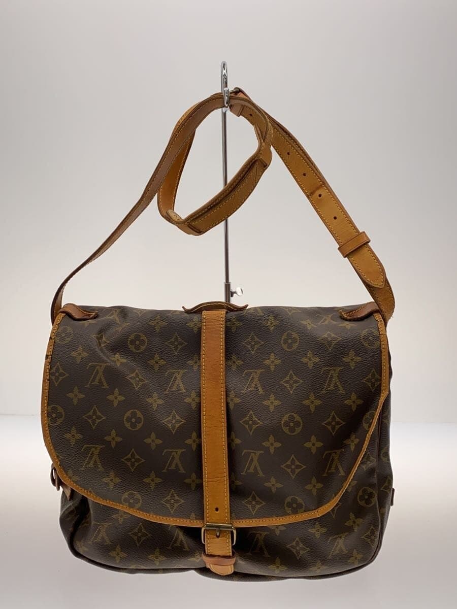 LOUIS VUITTON1)Saumur 35_Monogram Canvas PVC BRW 3