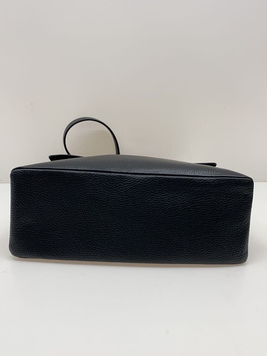 FURLADANAE M Hobo Shoulder Bag Leather BLK 4