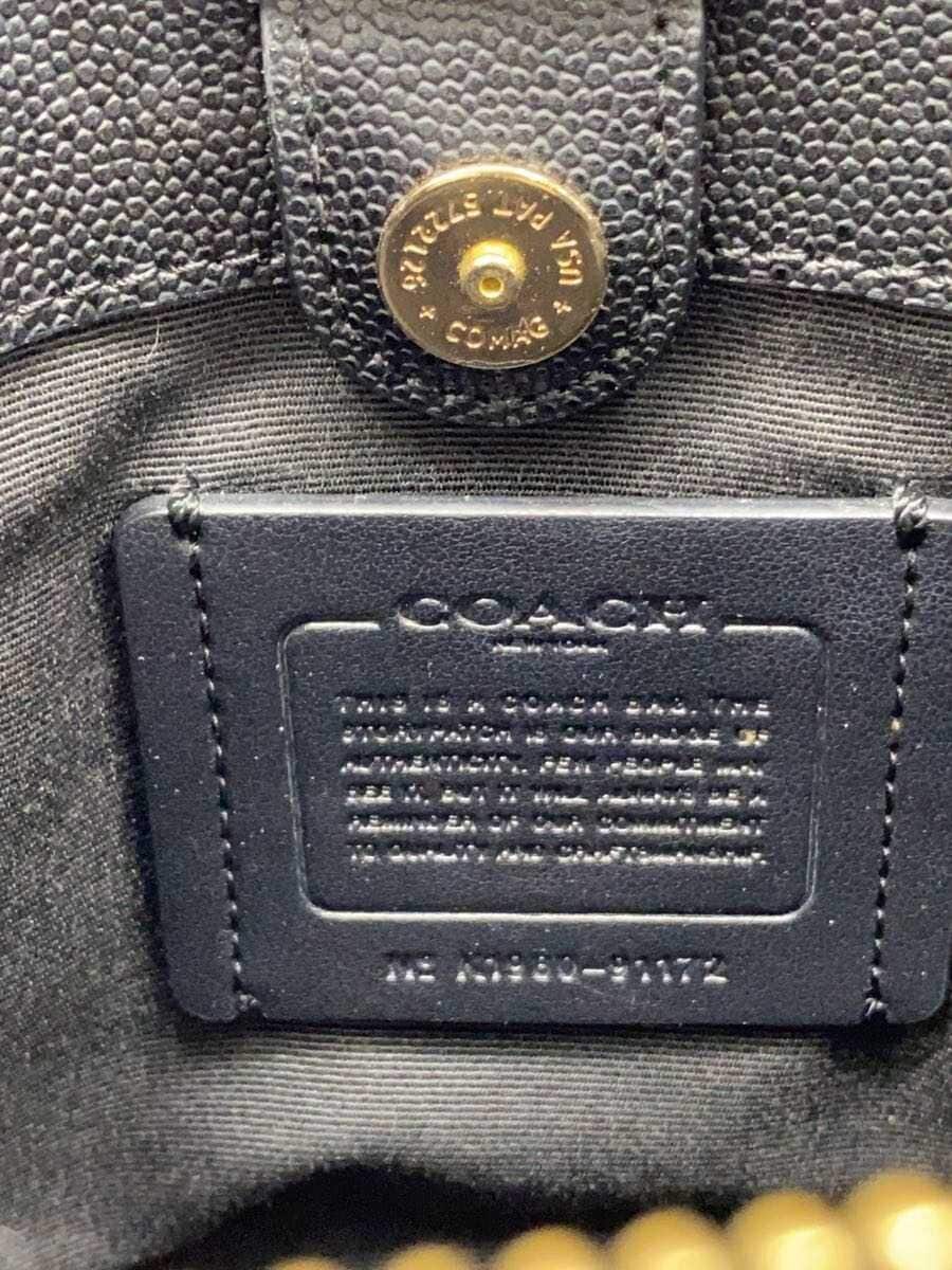COACH Shoulder Bag Leather Black K1980 5