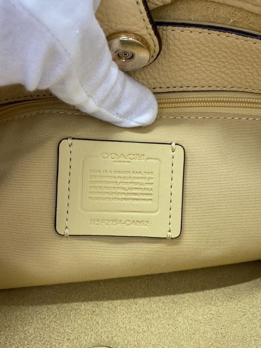 COACH Bag Leather WHT Solid ｆ2154-ｃ4062 5