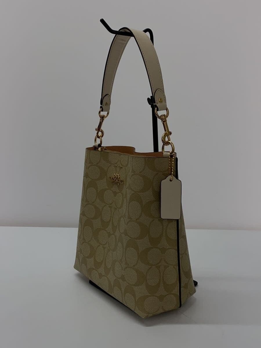 COACH Molly Bucket Bag 22_Signature_White Leather PVC WHT All Over Pattern 2