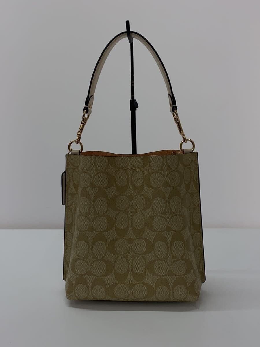 COACH Molly Bucket Bag 22_Signature_White Leather PVC WHT All Over Pattern 3