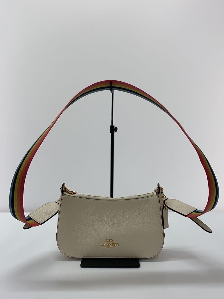 COACH Shoulder Bag Leather CRM Plain C7265