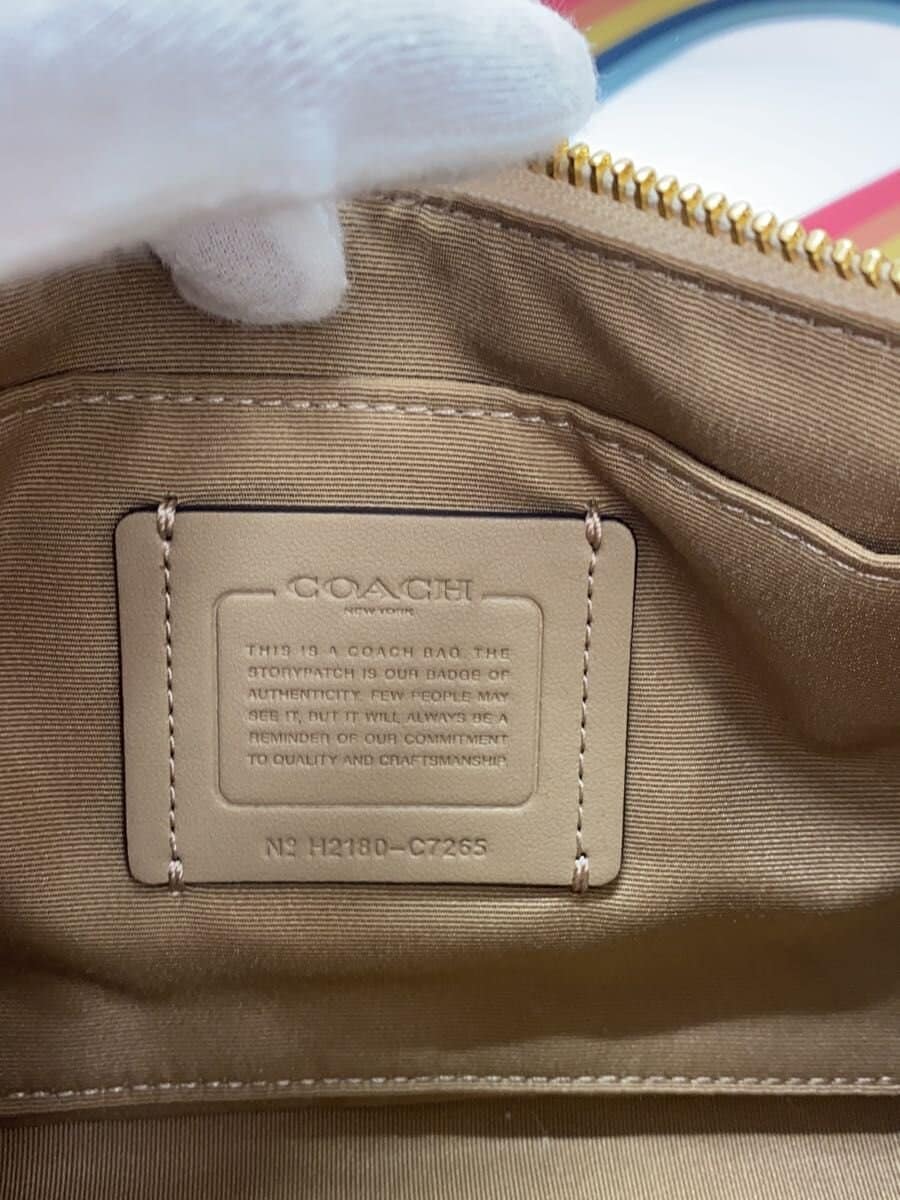 COACH Shoulder Bag Leather CRM Plain C7265 5