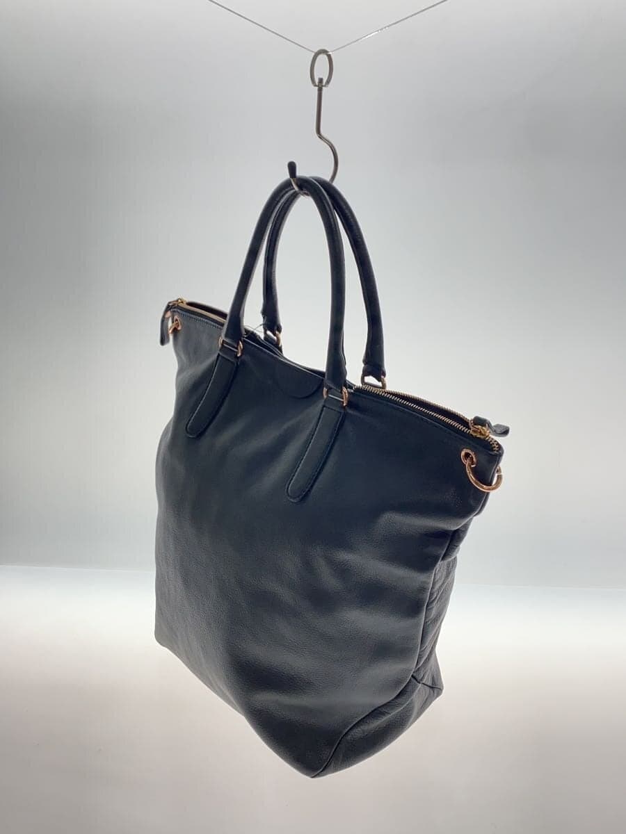 repetto2-Way Tote Bag Leather BLK 2