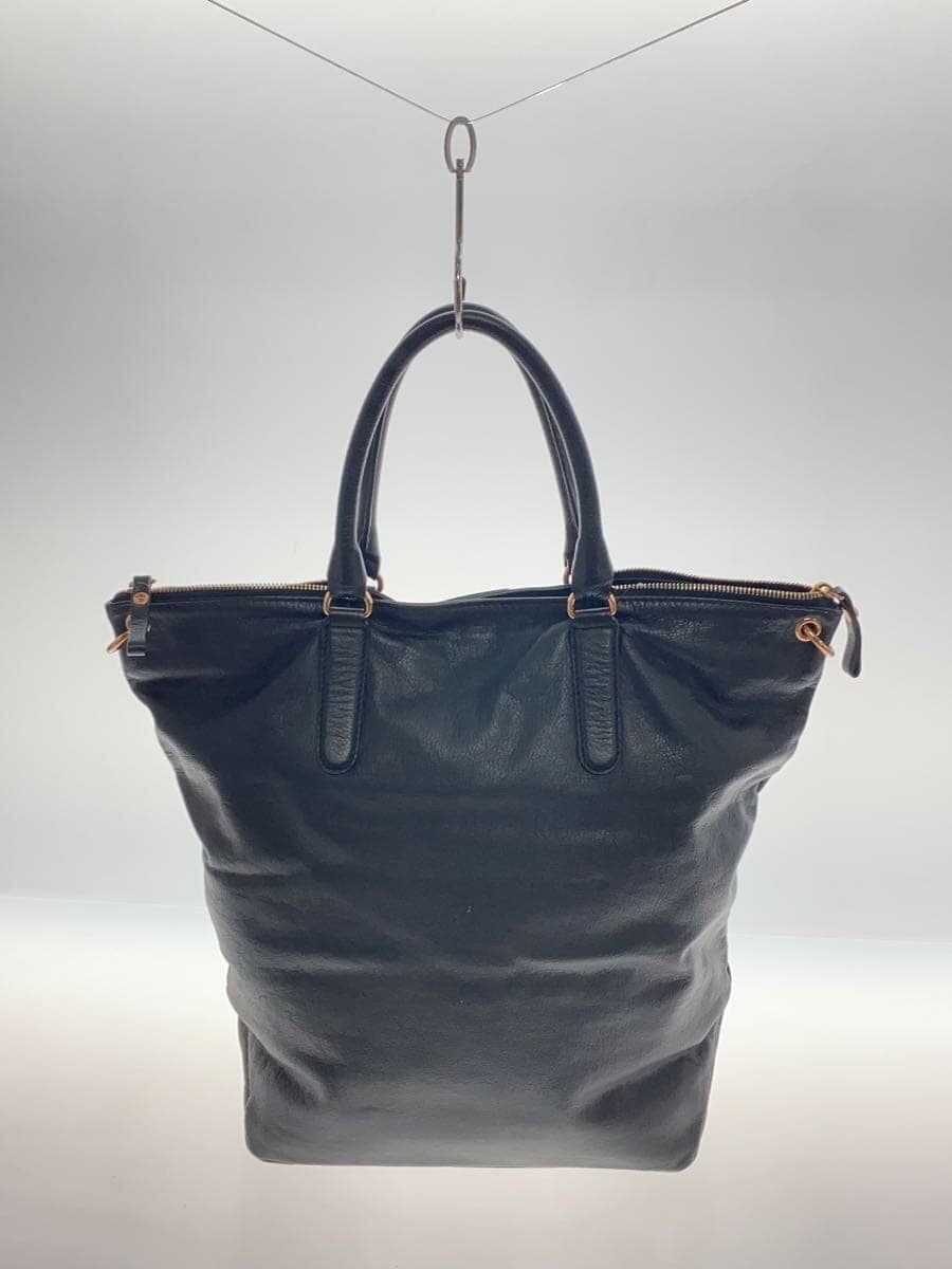 repetto2-Way Tote Bag Leather BLK 3