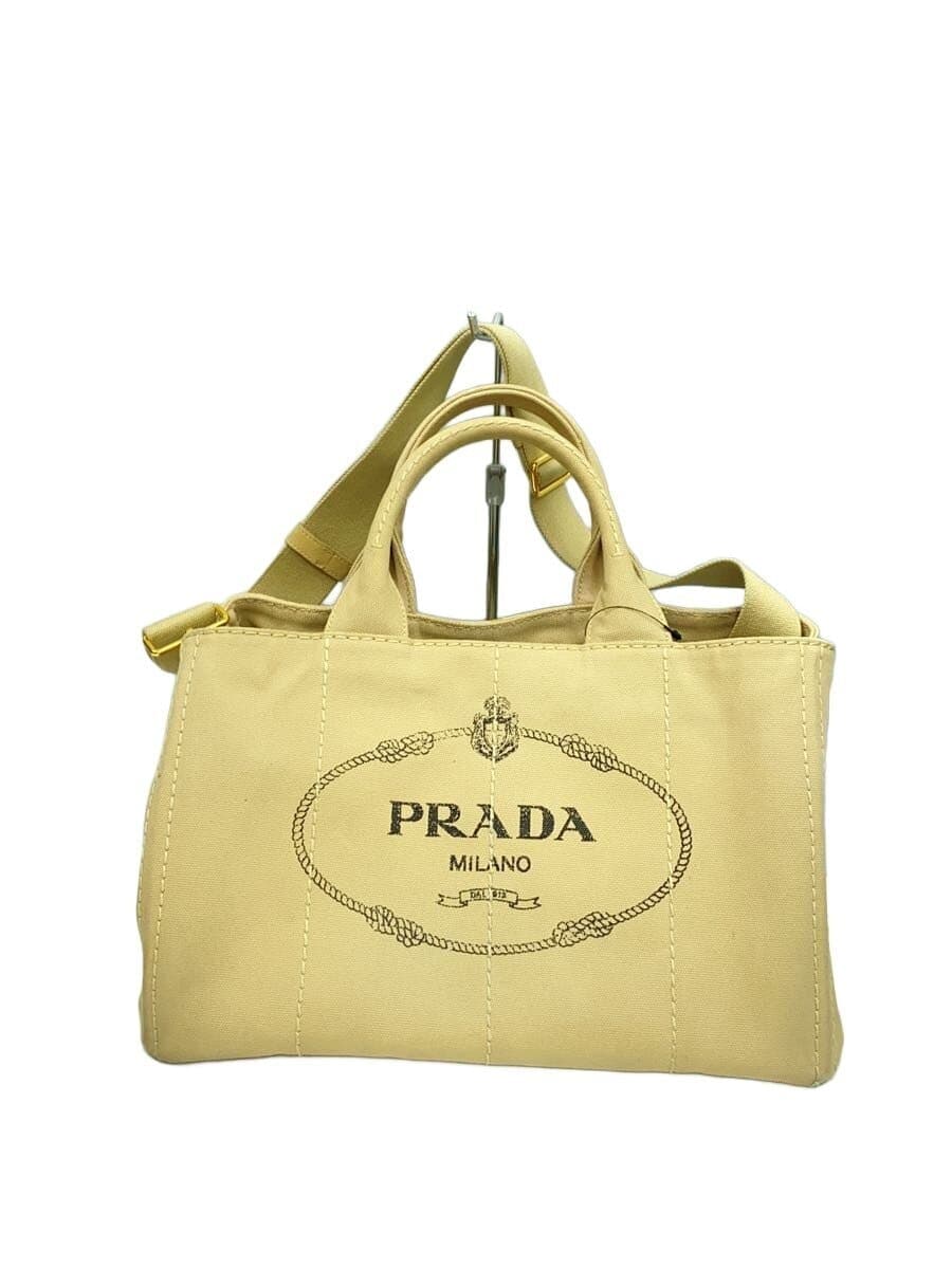 PRADA Shoulder Bag Canvas BEG 1GB642