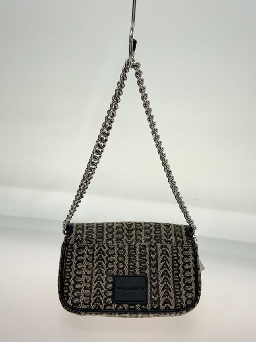 MARC JACOBS Monogram Stripe Chain Handbag GRY All Over Pattern 3