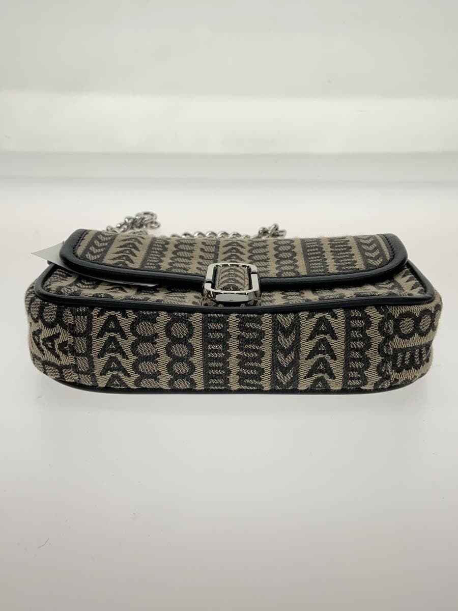 MARC JACOBS Monogram Stripe Chain Handbag GRY All Over Pattern 4