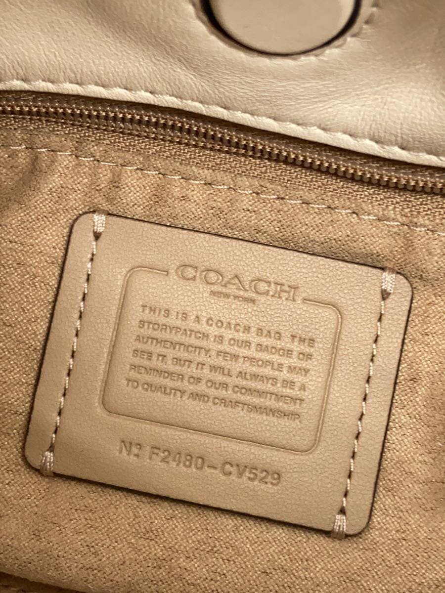 COACH Shoulder Bag Leather CRM Solid F2480 5
