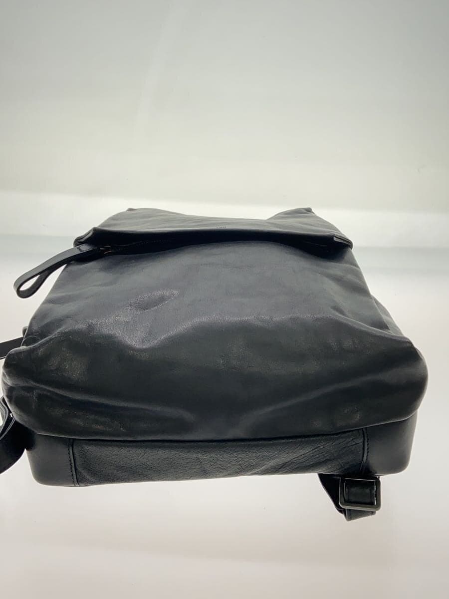 GENTEN All Leather Smart Backpack Cowhide BLK Solid 4