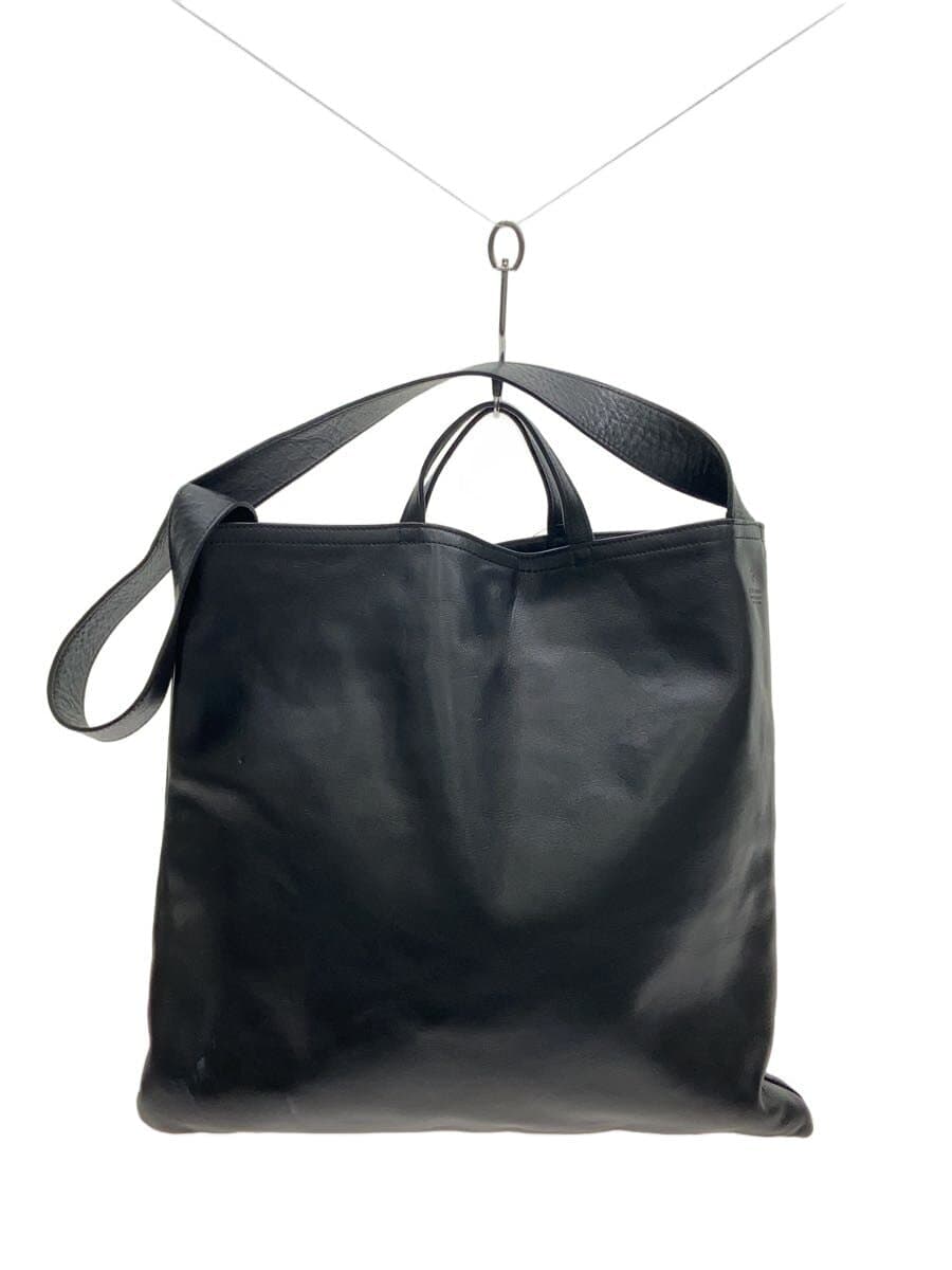 Other Brand TEHA`AMANA 2-Way Shoulder Bag Leather BLK Solid
