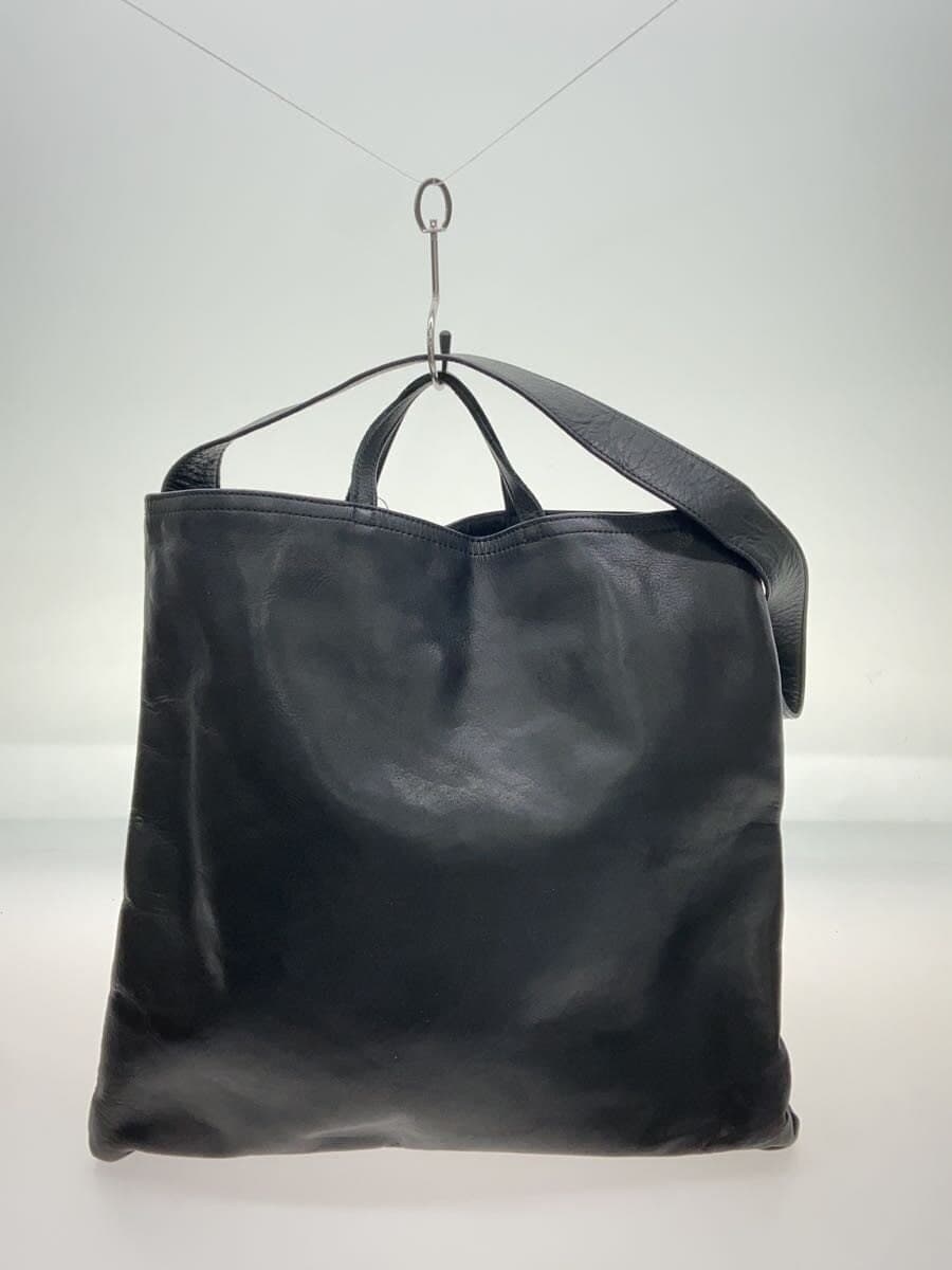 Other Brand TEHA`AMANA 2-Way Shoulder Bag Leather BLK Solid 3