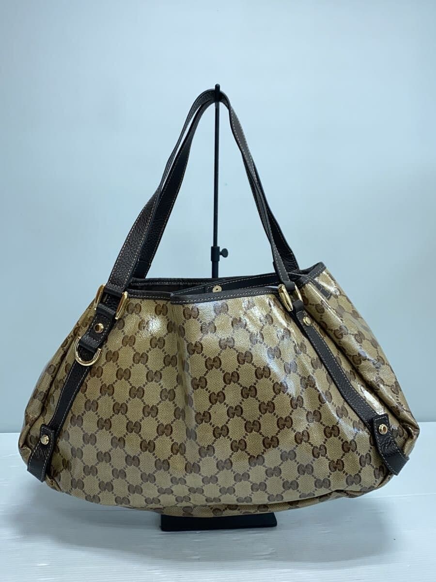 GUCCI Shoulder Bag_GG Crystal PVC BRW 3
