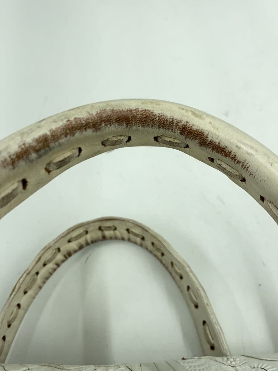 Carving Tribes Handbag Leather WHT 8