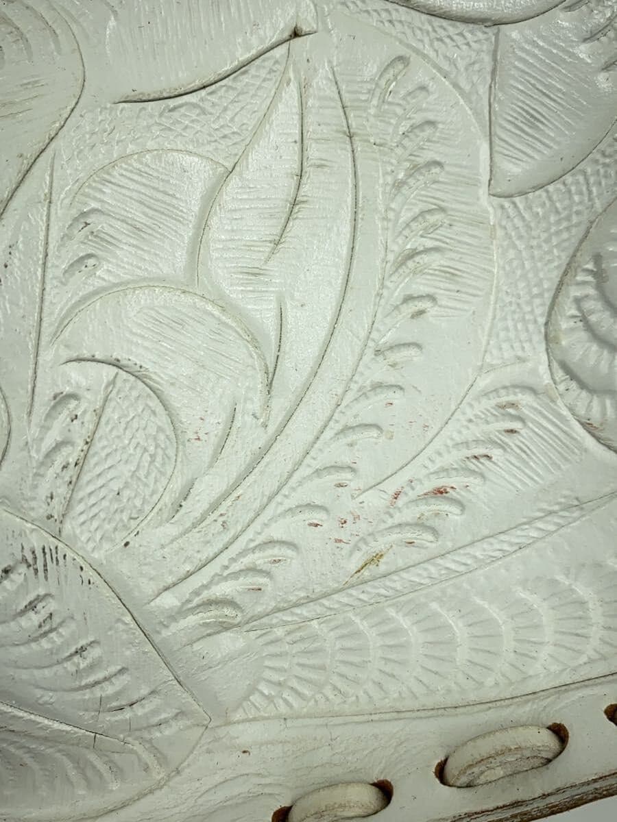 Carving Tribes Handbag Leather WHT 9