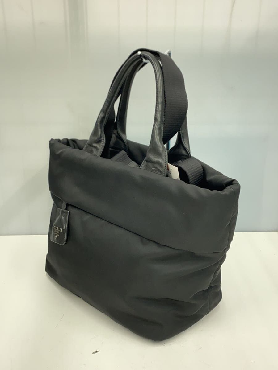 PRADATESSUTO DOUBLE 2-Way Reversible Tote Bag Nylon BLK 2