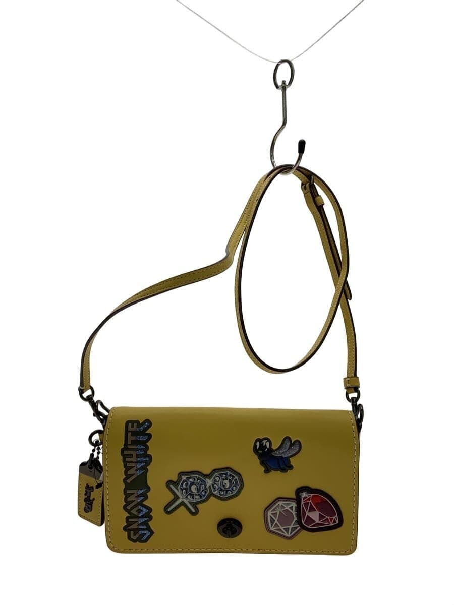 COACH x Disney Shoulder Bag_All Leather Leather YLW All Over Pattern