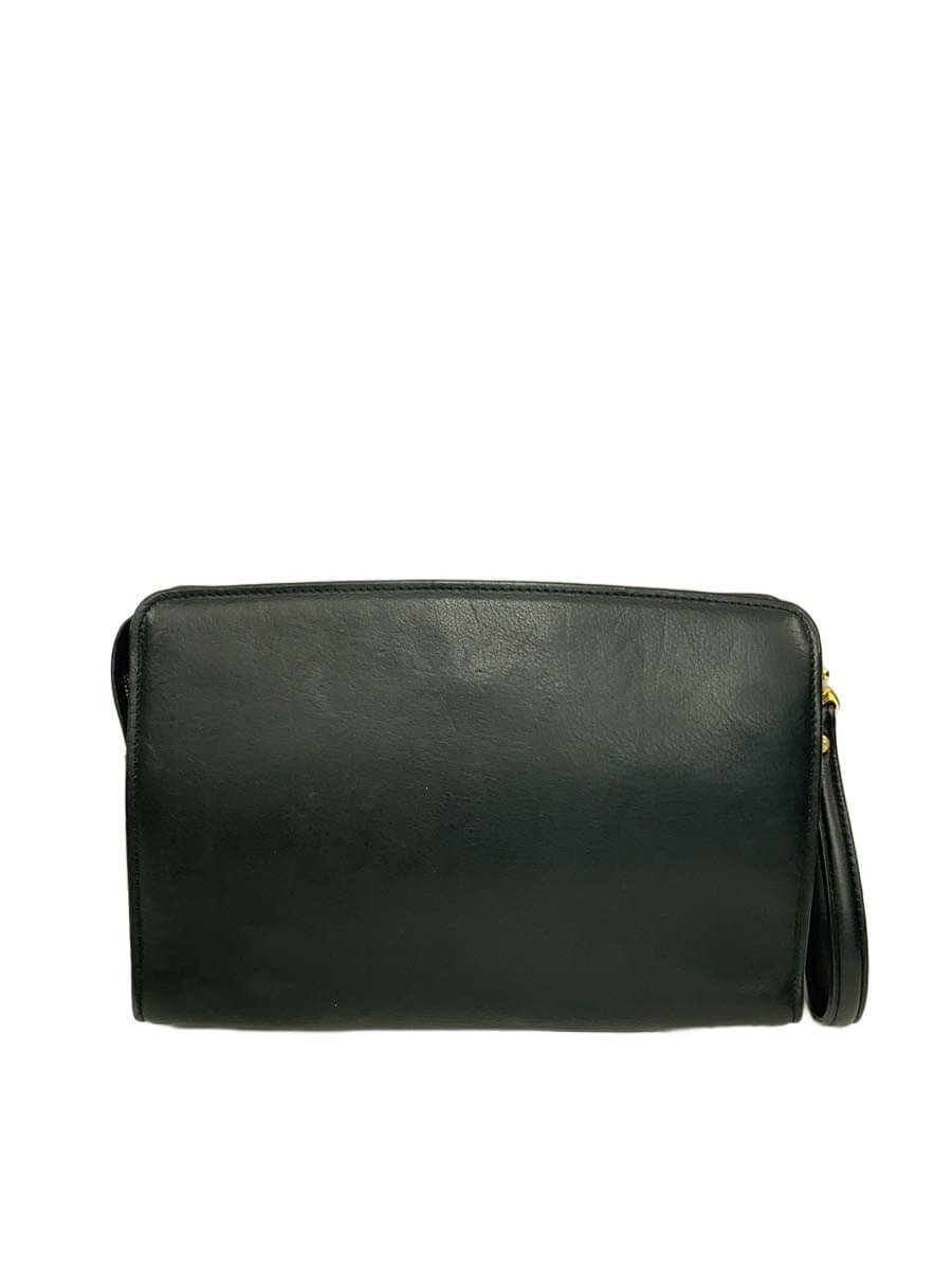 BALENCIAGA Clutch Bag Leather BLK 3