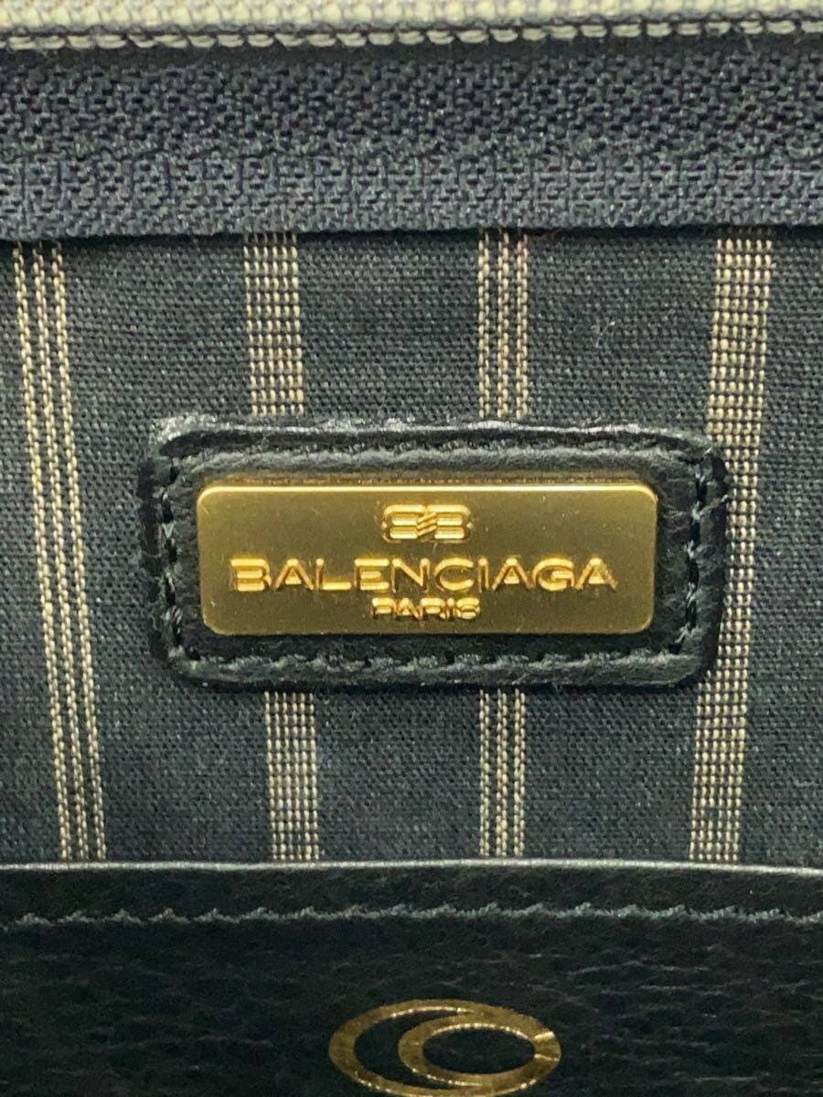 BALENCIAGA Clutch Bag Leather BLK 5