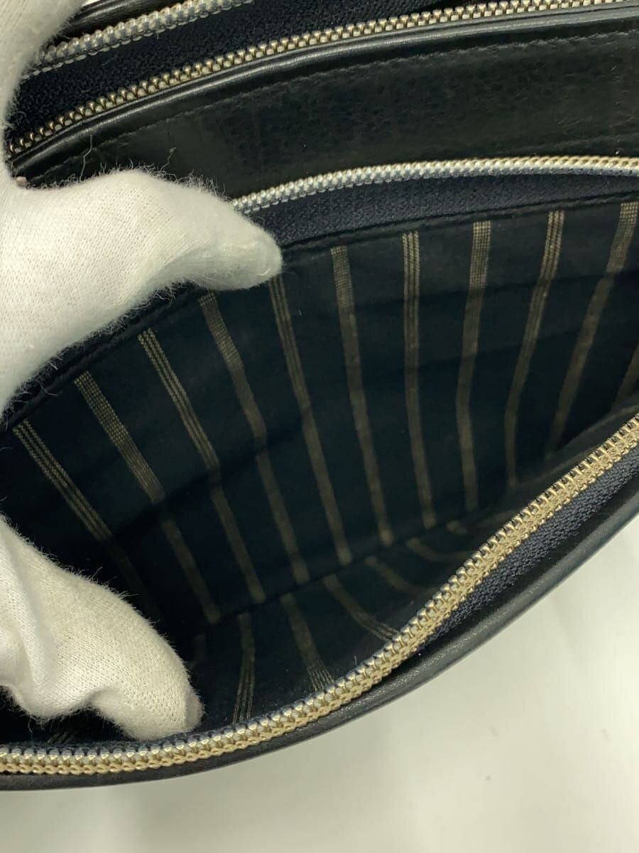 BALENCIAGA Clutch Bag Leather BLK 7