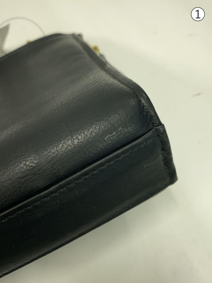 BALENCIAGA Clutch Bag Leather BLK 8