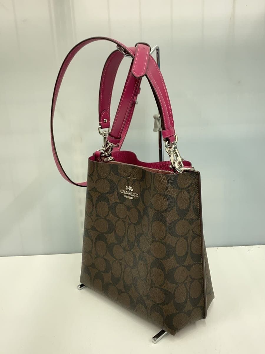 COACH Molly Bucket Bag 22_Signature_Red Leather Leather BRW All Over Pattern 2