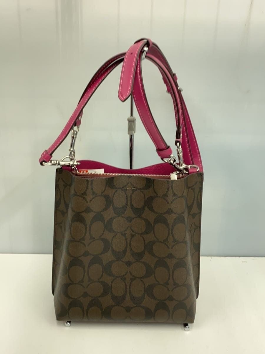 COACH Molly Bucket Bag 22_Signature_Red Leather Leather BRW All Over Pattern 3