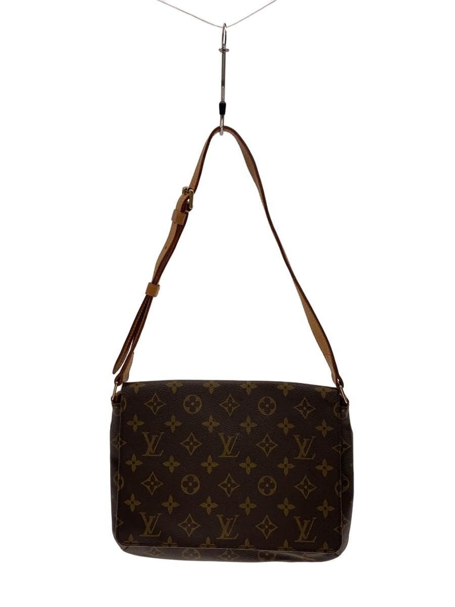 LOUIS VUITTON Musette Tango Monogram Canvas Short Shoulder PVC BRW M51257
