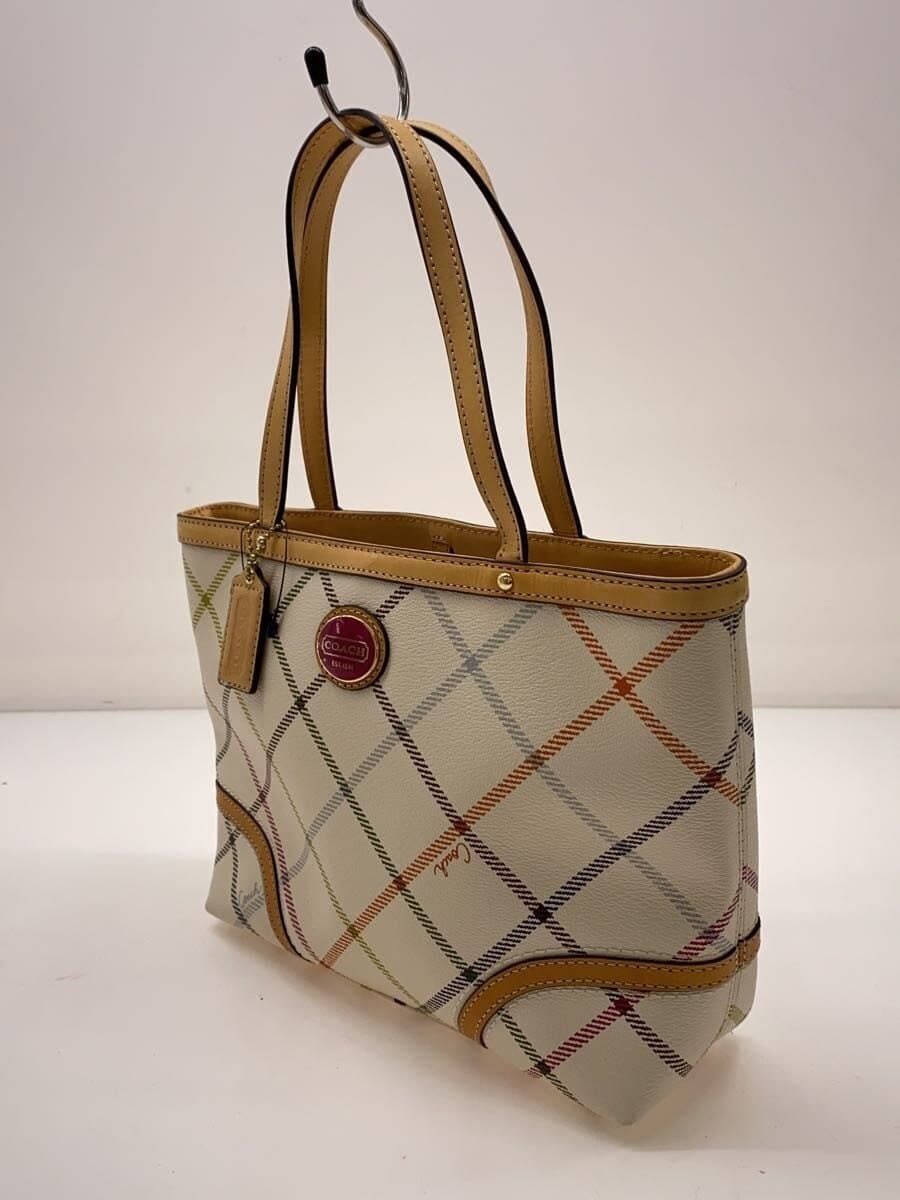 COACH handbag -- multicolor check F48757 2