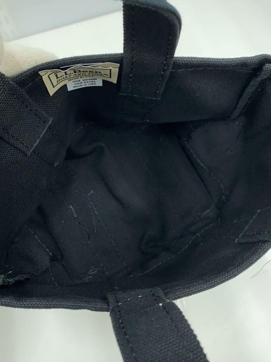 L.L.Bean tote bag cotton BLK plain 6