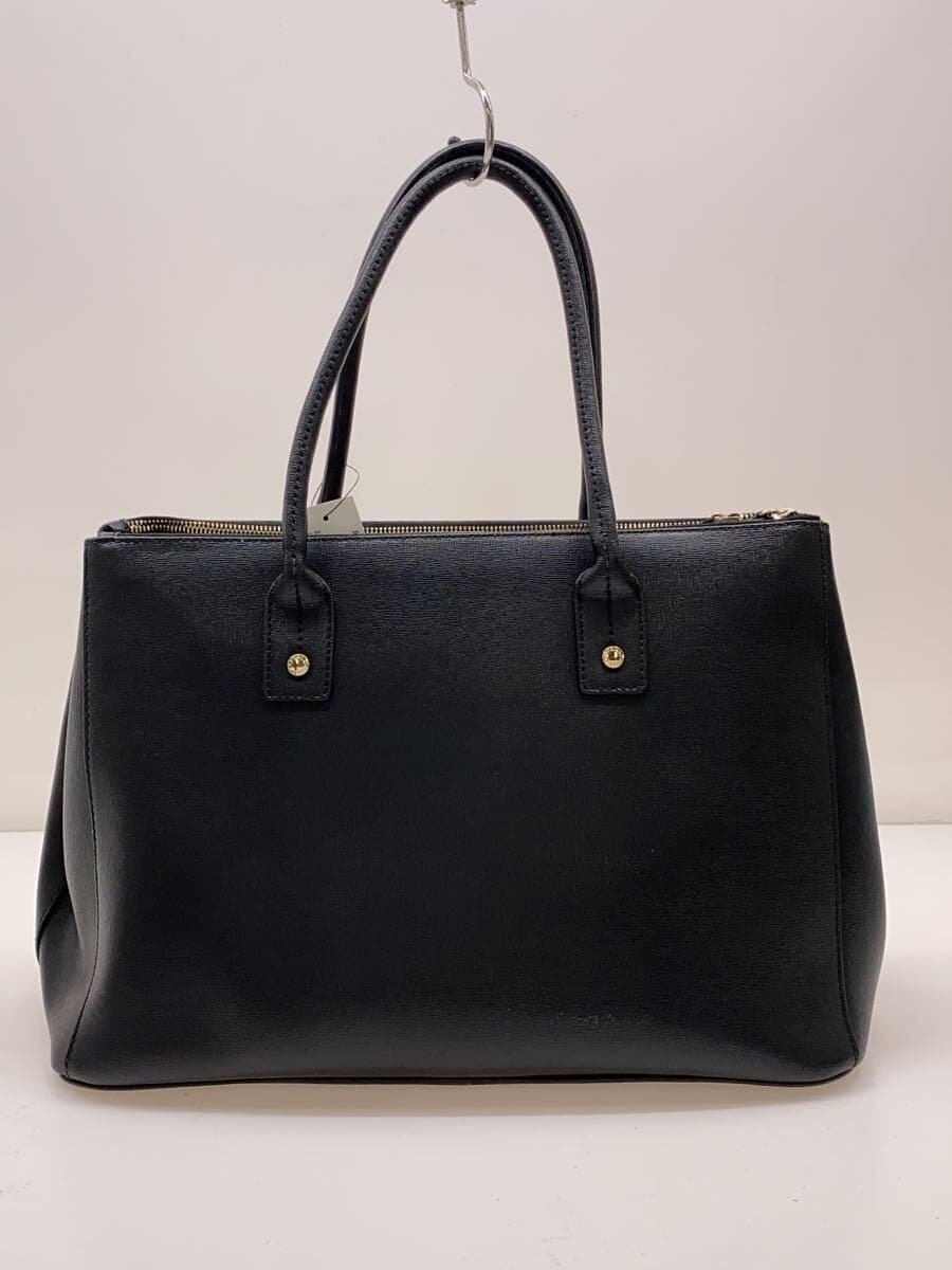 FURLA tote bag -- BLK plain 3
