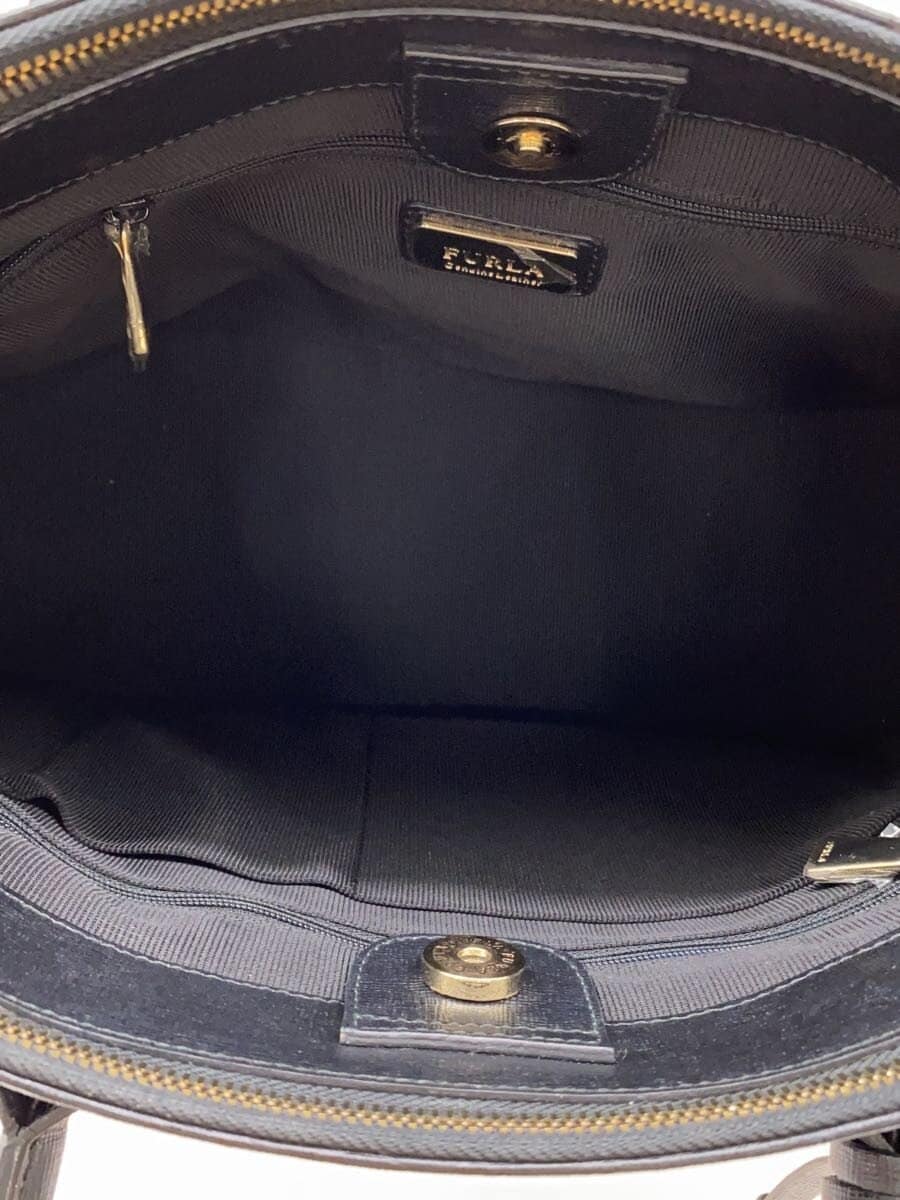 FURLA tote bag -- BLK plain 6