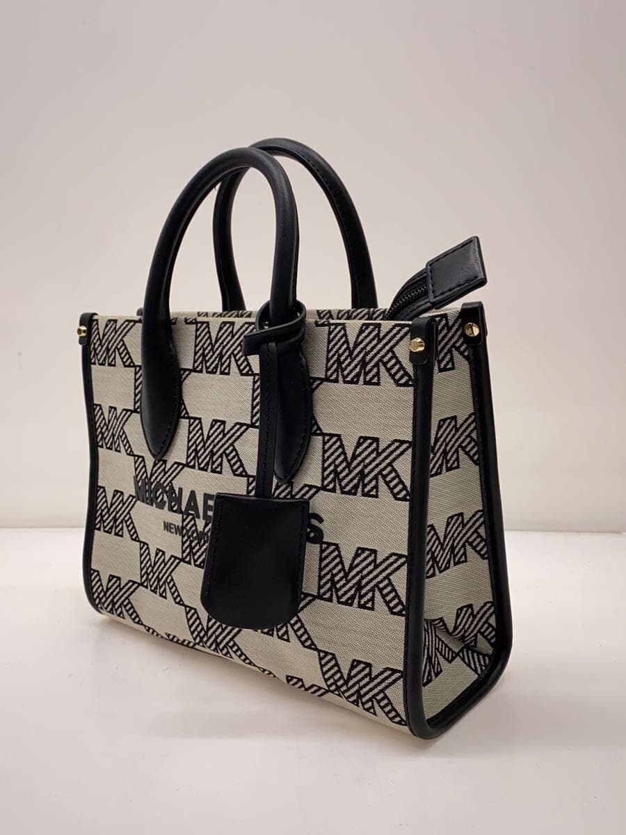 MICHAEL KORS VISTA BLUE Tote Bag 2WAY Bag Canvas BLK All Over Pattern 35S3G7ZC5J 2