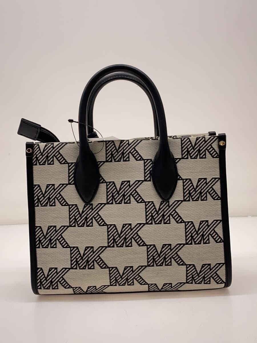 MICHAEL KORS VISTA BLUE Tote Bag 2WAY Bag Canvas BLK All Over Pattern 35S3G7ZC5J 3