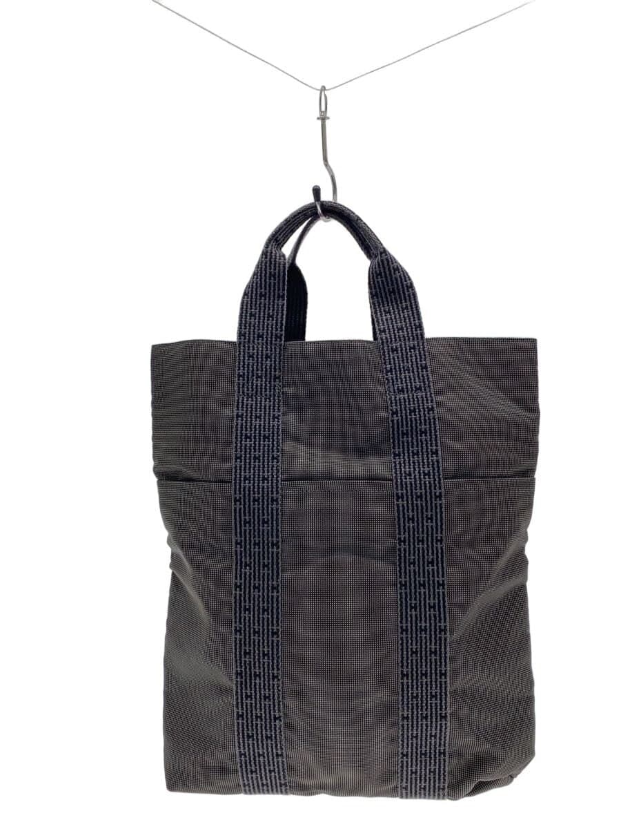 HERMES Tote Bag Canvas BLK Air Line Cabas