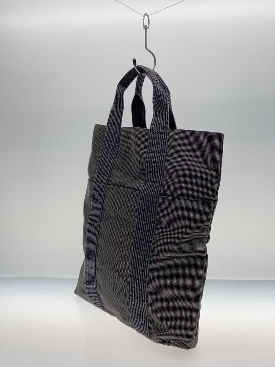 HERMES Tote Bag Canvas BLK Air Line Cabas 2
