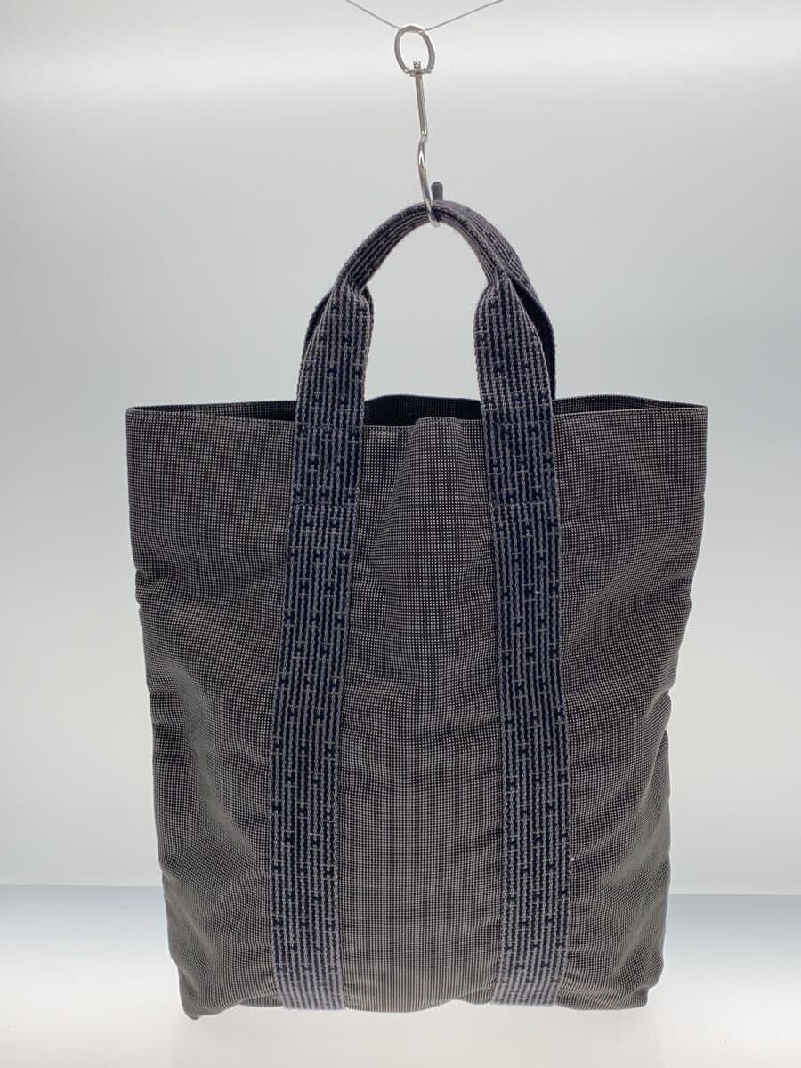 HERMES Tote Bag Canvas BLK Air Line Cabas 3