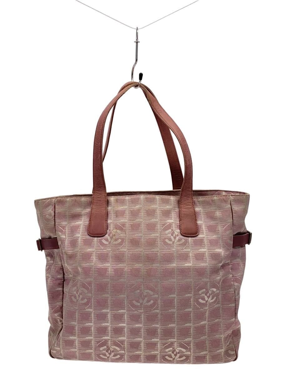 CHANEL New Travel Line Tote Bag Canvas PNK All-over Pattern
