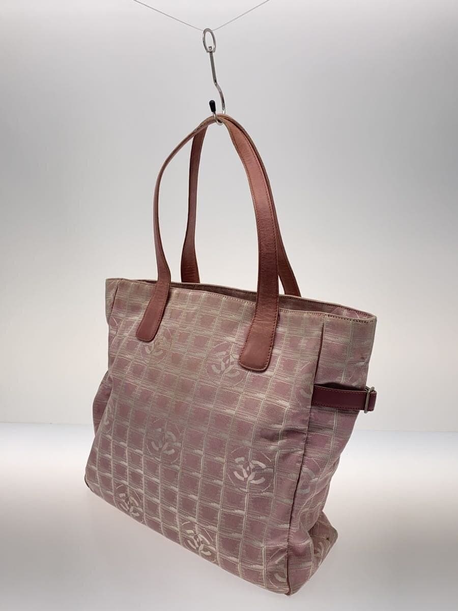 CHANEL New Travel Line Tote Bag Canvas PNK All-over Pattern 2