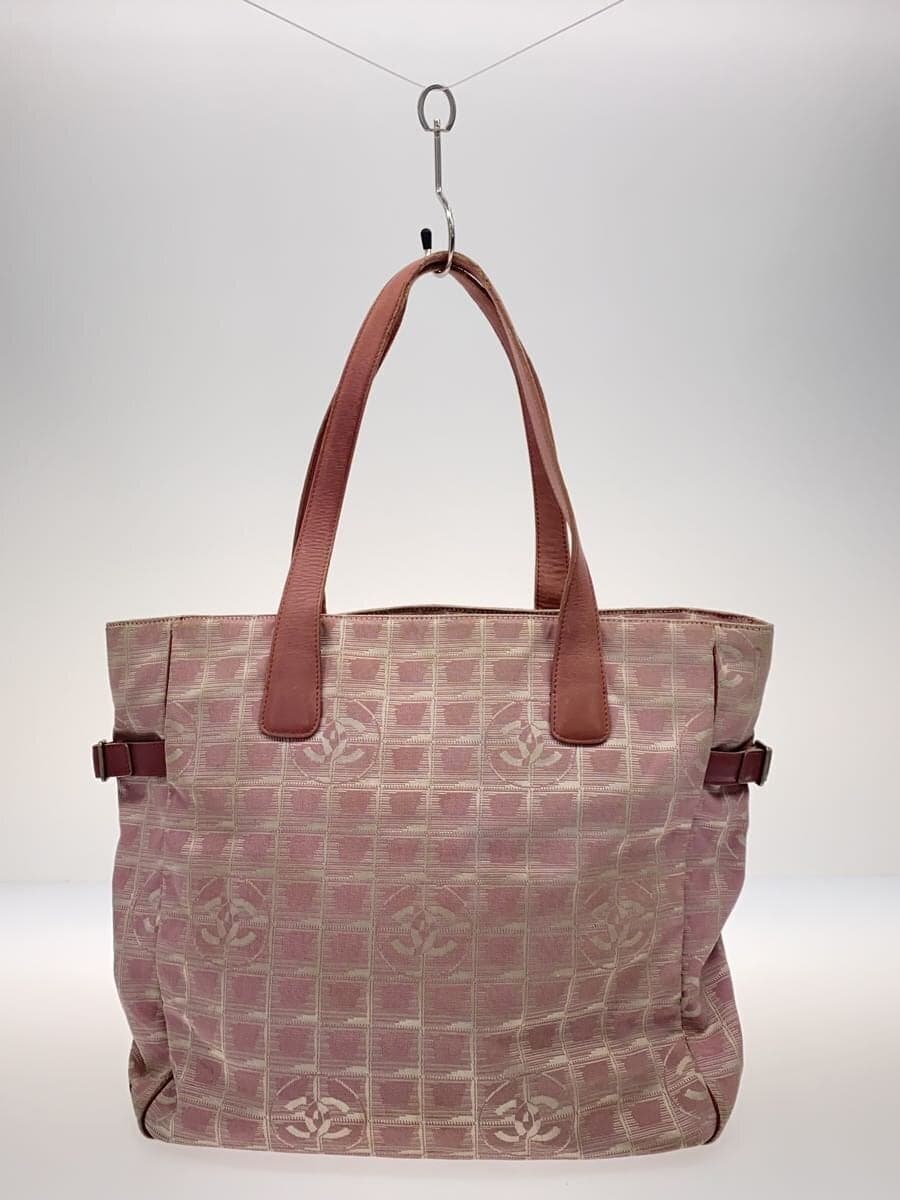 CHANEL New Travel Line Tote Bag Canvas PNK All-over Pattern 3