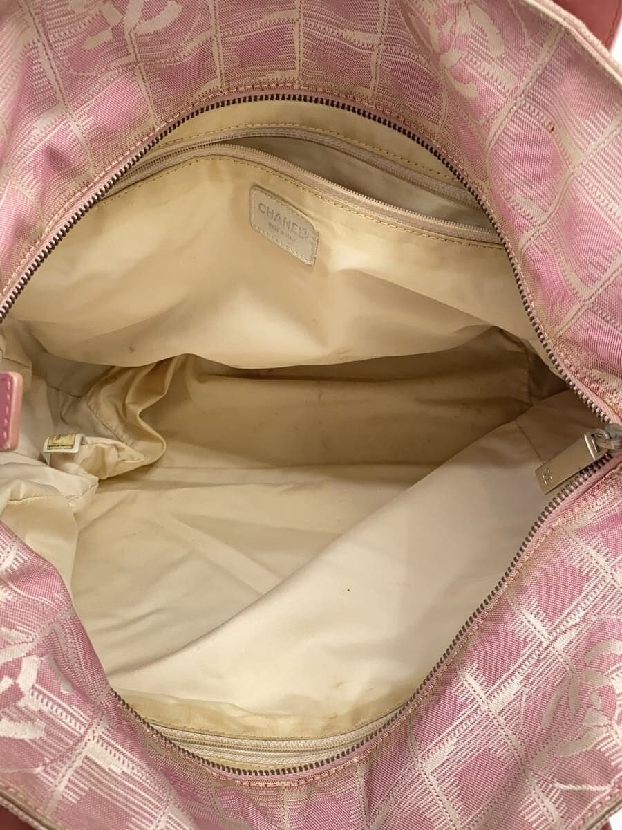 CHANEL New Travel Line Tote Bag Canvas PNK All-over Pattern 6